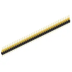 Pin header, 40 pole, pitch 2.54 mm, straight, black, MK 14 X 1 40 G