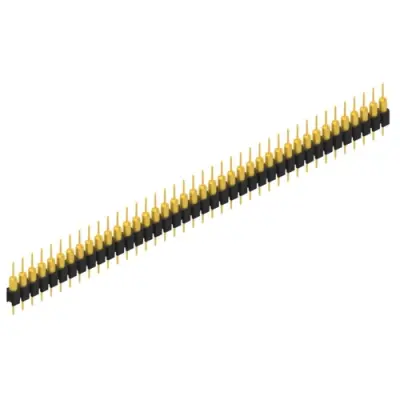 Pin header, 40 pole, pitch 2.54 mm, straight, black, MK 14 X 1 40 G - 1