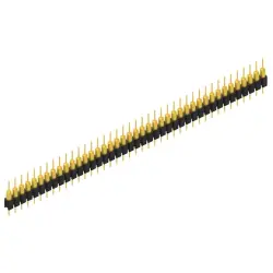 Pin header, 41 pole, pitch 2.54 mm, straight, black, MK 14 X 1 41 G