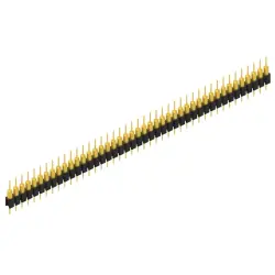 Pin header, 43 pole, pitch 2.54 mm, straight, black, MK 14 X 1 43 G