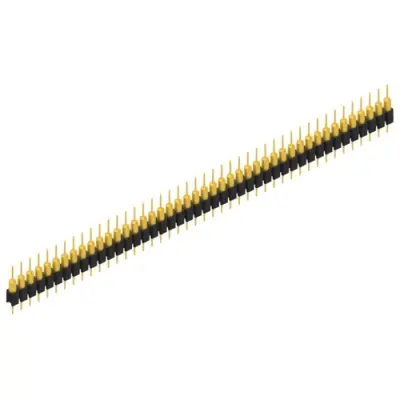Pin header, 44 pole, pitch 2.54 mm, straight, black, MK 14 X 1 44 G - 1