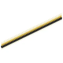 Pin header, 44 pole, pitch 2.54 mm, straight, black, MK 14 X 1 44 G