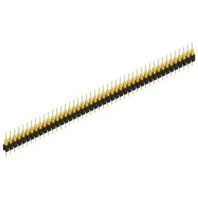 Pin header, 45 pole, pitch 2.54 mm, straight, black, MK 14 X 1 45 G - 1