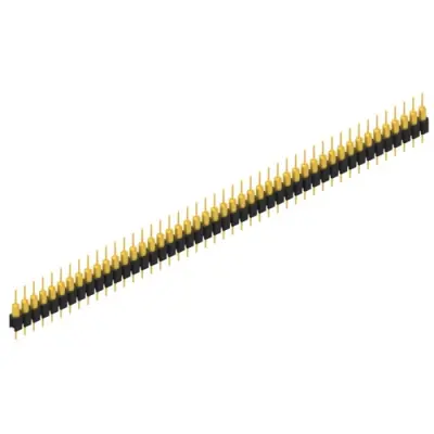 Pin header, 46 pole, pitch 2.54 mm, straight, black, MK 14 X 1 46 G - 1