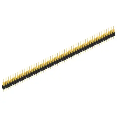 Pin header, 48 pole, pitch 2.54 mm, straight, black, MK 14 X 1 48 G - 1