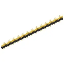 Pin header, 48 pole, pitch 2.54 mm, straight, black, MK 14 X 1 48 G