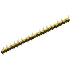 Pin header, 49 pole, pitch 2.54 mm, straight, black, MK 14 X 1 49 G