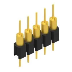 Pin header, 5 pole, pitch 2.54 mm, straight, black, MK 14 X 1 5 G