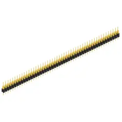 Pin header, 50 pole, pitch 2.54 mm, straight, black, MK 14 X 1 50 G