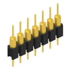 Pin header, 7 pole, pitch 2.54 mm, straight, black, MK 14 X 1 7 G