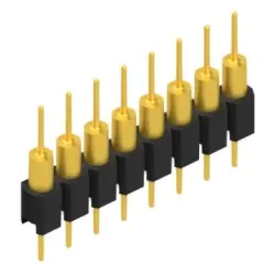 Pin header, 8 pole, pitch 2.54 mm, straight, black, MK 14 X 1 8 G
