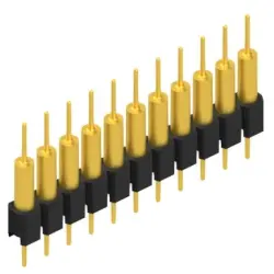 Pin header, 11 pole, pitch 2.54 mm, straight, black, MK 14 X 2 11 G
