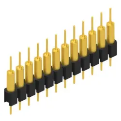 Pin header, 12 pole, pitch 2.54 mm, straight, black, MK 14 X 2 12 G