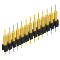 Pin header, 13 pole, pitch 2.54 mm, straight, black, MK 14 X 2 13 G