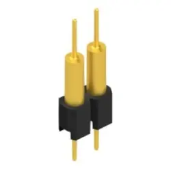 Pin header, 2 pole, pitch 2.54 mm, straight, black, MK 14 X 2 2 G