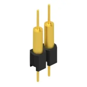 Pin header, 2 pole, pitch 2.54 mm, straight, black, MK 14 X 2 2 G - 1
