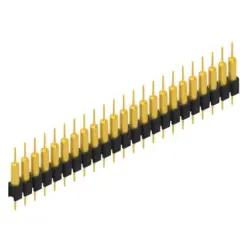 Pin header, 23 pole, pitch 2.54 mm, straight, black, MK 14 X 2 23 G
