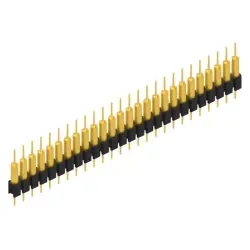 Pin header, 26 pole, pitch 2.54 mm, straight, black, MK 14 X 2 26 G