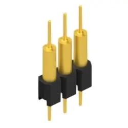 Pin header, 3 pole, pitch 2.54 mm, straight, black, MK 14 X 2 3 G