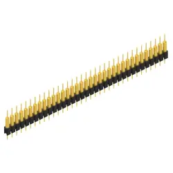 Pin header, 35 pole, pitch 2.54 mm, straight, black, MK 14 X 2 35 G
