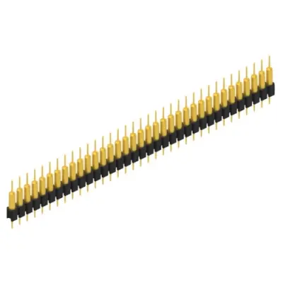 Pin header, 35 pole, pitch 2.54 mm, straight, black, MK 14 X 2 35 G - 1