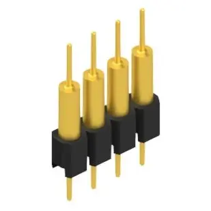Pin header, 4 pole, pitch 2.54 mm, straight, black, MK 14 X 2 4 G - 1