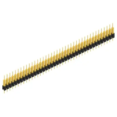 Pin header, 40 pole, pitch 2.54 mm, straight, black, MK 14 X 2 40 G - 1