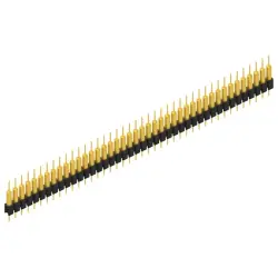 Pin header, 42 pole, pitch 2.54 mm, straight, black, MK 14 X 2 42 G