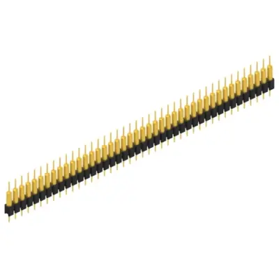 Pin header, 42 pole, pitch 2.54 mm, straight, black, MK 14 X 2 42 G - 1