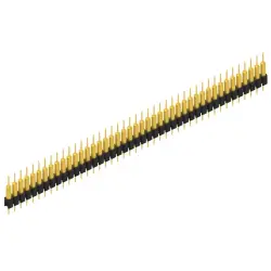 Pin header, 43 pole, pitch 2.54 mm, straight, black, MK 14 X 2 43 G