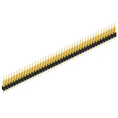Pin header, 43 pole, pitch 2.54 mm, straight, black, MK 14 X 2 43 G - 1