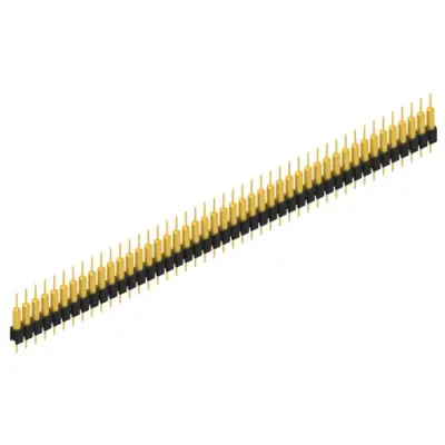 Pin header, 45 pole, pitch 2.54 mm, straight, black, MK 14 X 2 45 G - 1