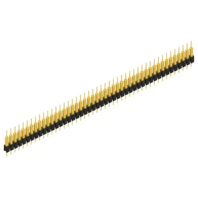 Pin header, 46 pole, pitch 2.54 mm, straight, black, MK 14 X 2 46 G - 1