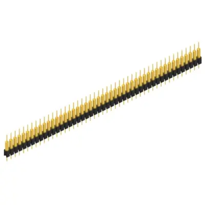 Pin header, 47 pole, pitch 2.54 mm, straight, black, MK 14 X 2 47 G - 1