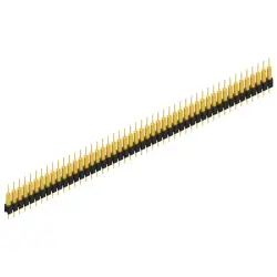 Pin header, 48 pole, pitch 2.54 mm, straight, black, MK 14 X 2 48 G
