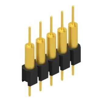 Pin header, 5 pole, pitch 2.54 mm, straight, black, MK 14 X 2 5 G - 1