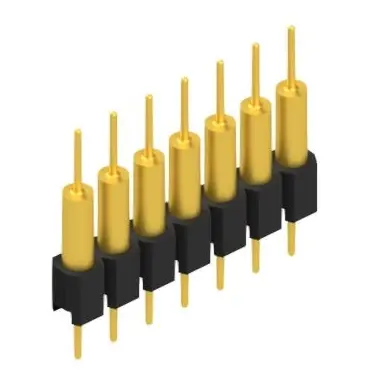 Pin header, 7 pole, pitch 2.54 mm, straight, black, MK 14 X 2 7 G - 1