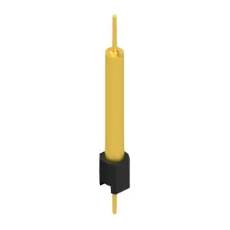 Pin header, 1 pole, pitch 2.54 mm, straight, black, MK 14 X 3 1 G - 1