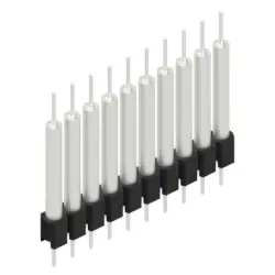 Pin header, 10 pole, pitch 2.54 mm, straight, black, MK 14 X 3 10 Z