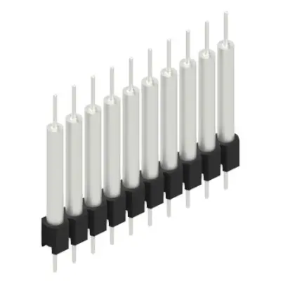 Pin header, 10 pole, pitch 2.54 mm, straight, black, MK 14 X 3 10 Z - 1