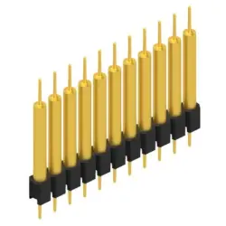 Pin header, 11 pole, pitch 2.54 mm, straight, black, MK 14 X 3 11 G