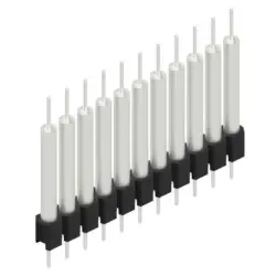 Pin header, 11 pole, pitch 2.54 mm, straight, black, MK 14 X 3 11 Z