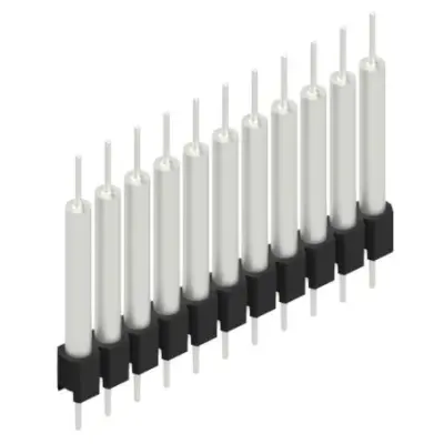 Pin header, 11 pole, pitch 2.54 mm, straight, black, MK 14 X 3 11 Z - 1