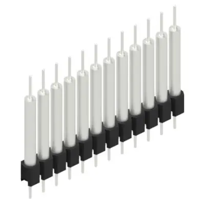 Pin header, 12 pole, pitch 2.54 mm, straight, black, MK 14 X 3 12 Z - 1
