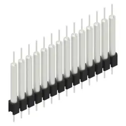 Pin header, 14 pole, pitch 2.54 mm, straight, black, MK 14 X 3 14 Z