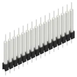 Pin header, 16 pole, pitch 2.54 mm, straight, black, MK 14 X 3 16 Z