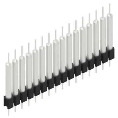 Pin header, 16 pole, pitch 2.54 mm, straight, black, MK 14 X 3 16 Z - 1