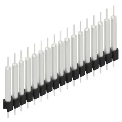 Pin header, 17 pole, pitch 2.54 mm, straight, black, MK 14 X 3 17 Z