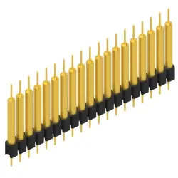 Pin header, 19 pole, pitch 2.54 mm, straight, black, MK 14 X 3 19 G