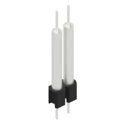 Pin header, 2 pole, pitch 2.54 mm, straight, black, MK 14 X 3 2 Z
